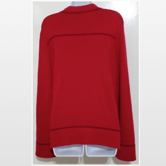 New Emma James Sweater Women's Red X-large Button Down  - Picture 10 of 16
